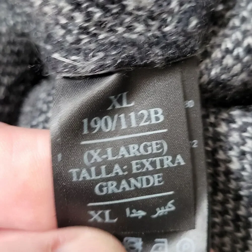 AllSaints Ture Saints Crew Jumper Sweater XL Distressed Zebra Knit Wool Alpaca